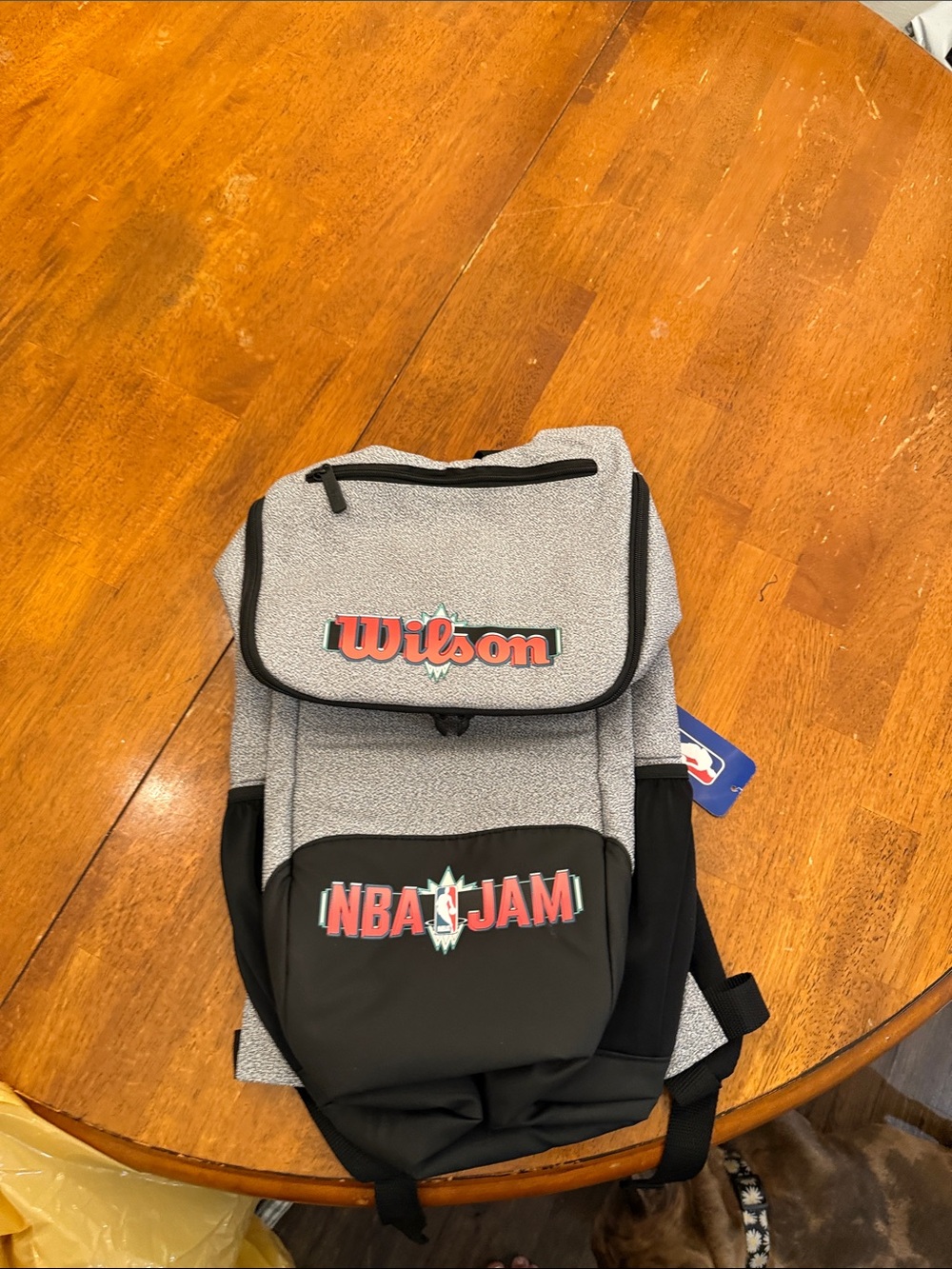 Wilson Gray and Black NBA Jam Backpack